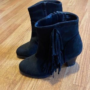 Black high heel boots
